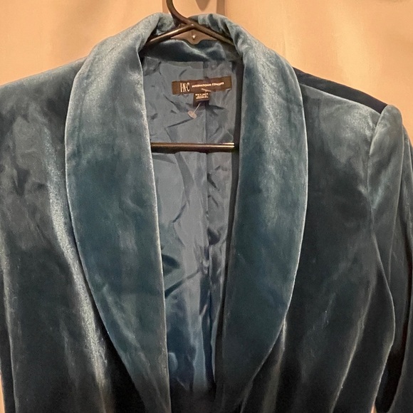 NWOT! INC petite teal velvet/velour blazer belt. 2 pockets. Lined. Gorgeous! - Picture 10 of 13